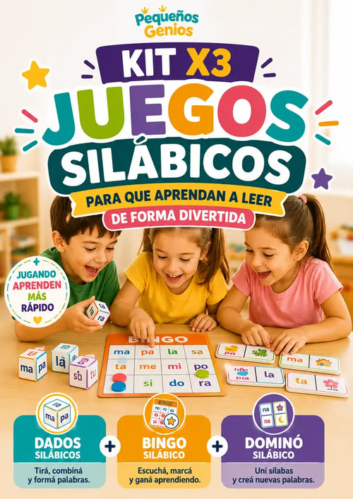 Kit x3 Juegos Silábicos